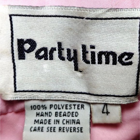 Vintage Y2K Pink Fairycore Floral Strapless Floral Prom Ball Gown Dress / Sz: 4 - Picture 6 of 6